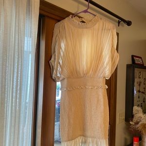 ASOS Design ruched dress with an open back detail